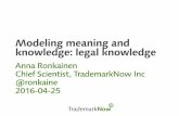 Modeling meaning and knowledge: legal knowledge