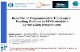 Benefits of programmable topological routing policies in RINA-enabled large scale DCs