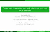 Democratic process and electronic platforms: concerns of an engineer