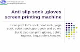 Anti slip sock screen printing machine