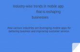 Trends in mobile app development industry for creating mobile app