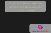 Amazing tips to hire best mobile app developers for your needs
