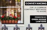 Conveyancing: Top 10 Contract Mistakes to Avoid