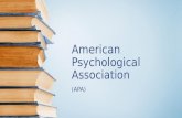 American Psychological Association (APA) [Bibliography Writing]