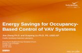 Energy Savings for Occupancy-Based Control of Variable-Air-Volume Systems