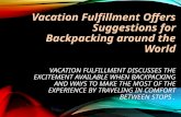Vacation Fulfillment Offers Suggestions For Backpacking Around The World