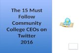 2016 Must Follow Community College CEOs on Twitter