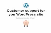 Customer support for you WordPress site
