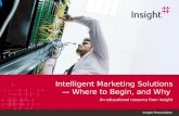 Intelligent Marketing Solutions: Where to Begin and Why