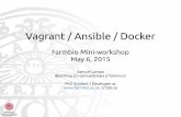 Vagrant, Ansible and Docker - How they fit together for productive flexible development environments