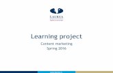 Learning project for content marketing - Spring 2016