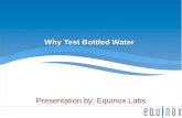 Why test bottled water