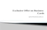 Exclusive offer on business cards