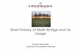 Brief History of Math-Bridge and its Usage