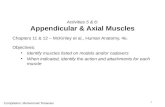 Activities 5/6 - Appendicular & Axial Muscles