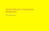 Doctoral Seminar in Contemporary Management