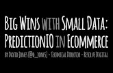 Big wins with small data. PredictionIO in ecommerce - David Jones