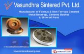 Self Lubricating Bearings by Vasundhra Sintered Private Limited Delhi