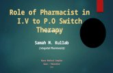 Role of pharmacist in IV to PO antibiotic switch therapy