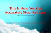 This is how you can accurately stop Hair Loss
