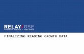 Finalizing Reading Growth Data