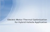 Electric Motor Thermal Optimization for Hybrid Vehicle Application