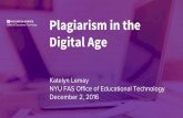 Plagiarism in the digital age