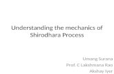 Understanding the mechanics of shirodhara process