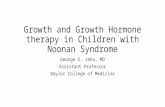 Growth and growth hormone therapy in children with noonan syndrome
