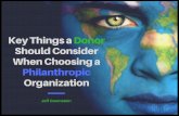 Key Things A Donor Should Consider When Choosing A Philanthropic Organization