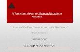 Natural Disasters - A Persistent Threat to Human Security in Pakistan