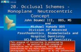 20.occlusal schemes monoplane-neutrocentric concept