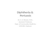Diphtheria and pertussis (whooping cough)