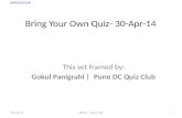 Bring Your Own Quiz- Short set on Technology and Business