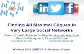 Finding All Maximal Cliques in Very Large Social Networks