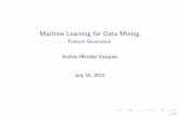 23 Machine Learning Feature Generation
