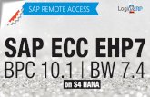 SAP ECC EHP7 BPC 10.1 BW 7.4 Remote Access