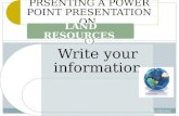 Enviromental studies: PPT on land resources ###