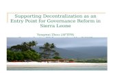 Institutional Reform and Capacity Building Project for Sierra Leone