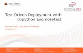 Test Drive Deployment with python and nosetest