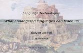 ELKL 4, Language Technology: learning from endangered languages