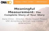 Meaningful Measurement:  The Complete Story of Your Story