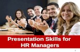 Presentation skills for hr managers