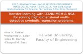 Transfer learning with LTANN-MEM & NSA for solving multi-objective symbolic regression problem