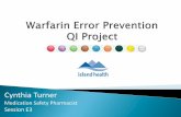 High Alert Medication Quality Improvement Project for Warfarin