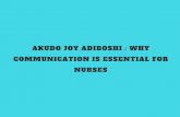 Akudo joy adiboshi – why communication is essential for nurses