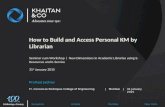 How to build and access personal km by librarian (31 janu 2015)