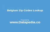 Belgium Zip Codes Lookup