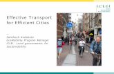 Effective transport for efficient cities