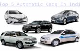 Top 5 Latest Automatic Cars In India